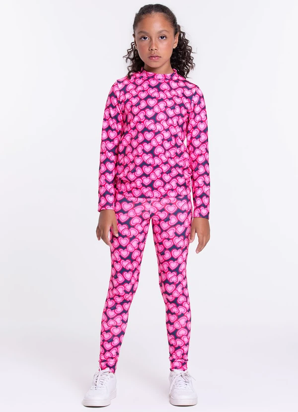 Vida Costeira - Conjunto Térmico Infantil Sublimado Coração