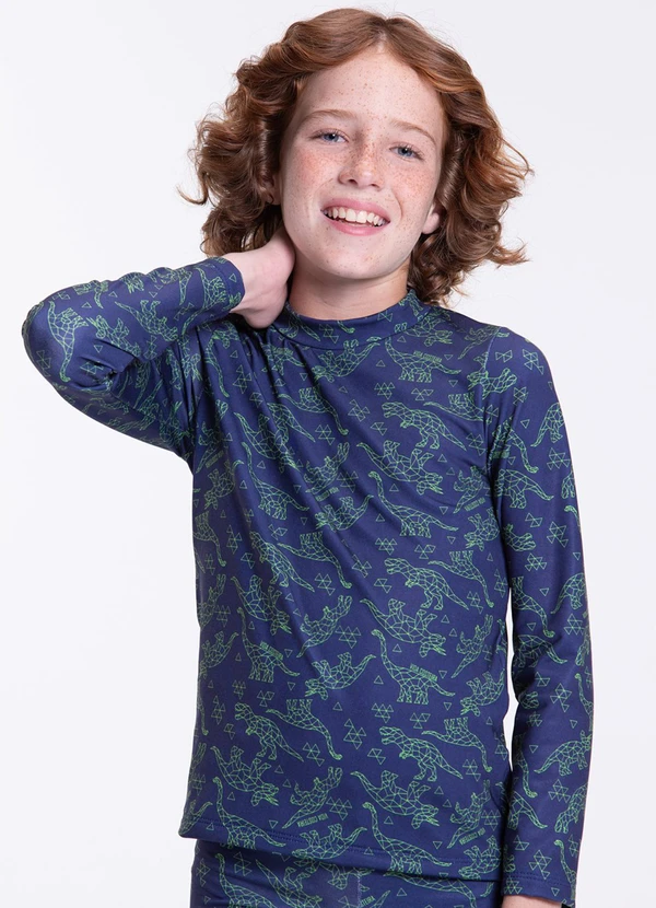 Vida Costeira - Conjunto Térmico Infantil Sublimado Marinho 2