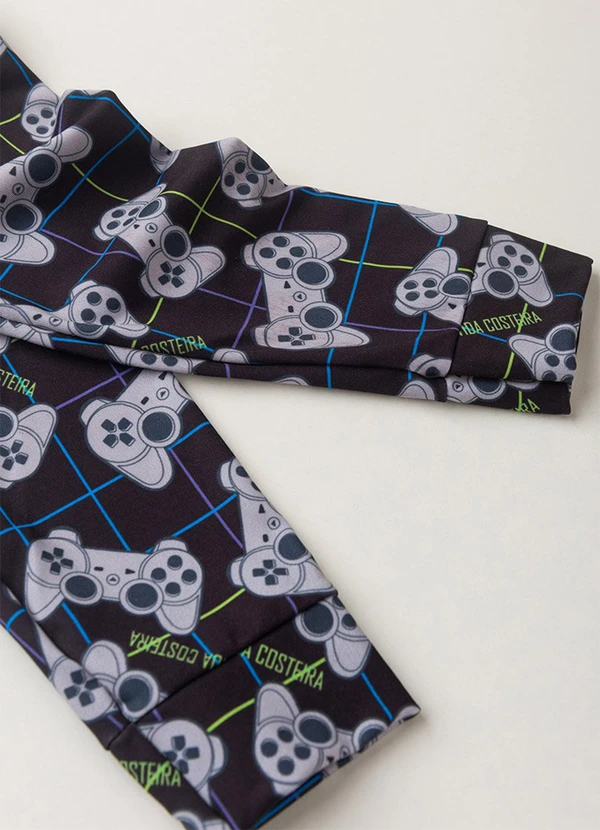 Vida Costeira - Conjunto Térmico Infantil Sublimado Preto 3