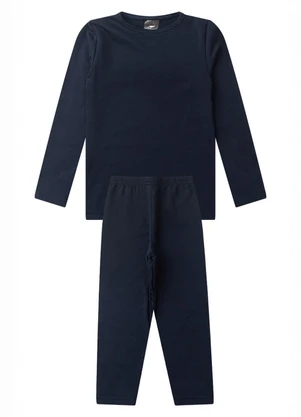 Rosa Azul - Conjunto Termico Peluciado Blusa + Calca Azul - ROSA AZUL