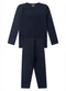 Rosa Azul - Blusa Infantil Gola Alta em Ribana Azul - variação: Azul