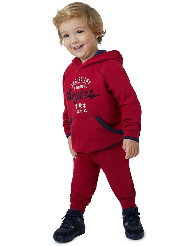 Carinhoso - Conjunto The Adventure Begins Jogger Vermelho