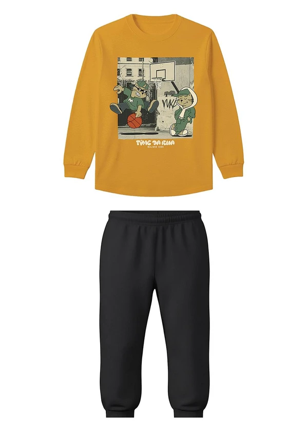 Malwee Kids - Conjunto Time da Rua Amarelo Mostarda