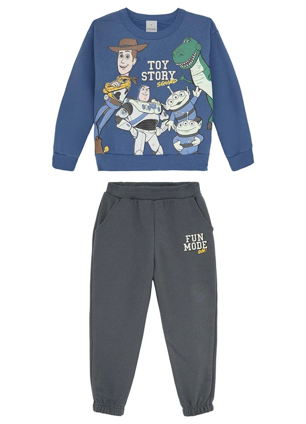 Malwee Kids - Conjunto Toy Story® em Moletom Azul
