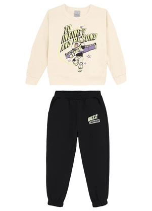 Malwee Kids - Conjunto Toy Story® em Moletom Bege - MALWEE KIDS