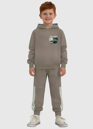Malwee Kids - Conjunto Trail Mode On em Botonê Bege - MALWEE KIDS