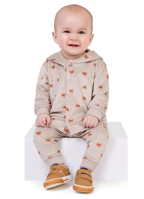 Malwee Kids - Conjunto Trator Saruel Menino Bege