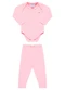 Marlan - Conjunto Unissex Body e Calça Térmica Branco - variação: Rosa