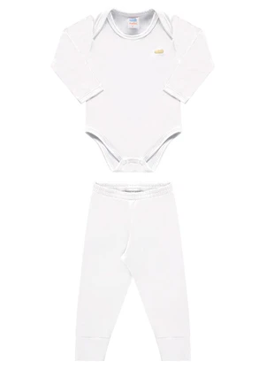 Marlan - Conjunto Unissex Body e Calça Térmica Branco - MARLAN