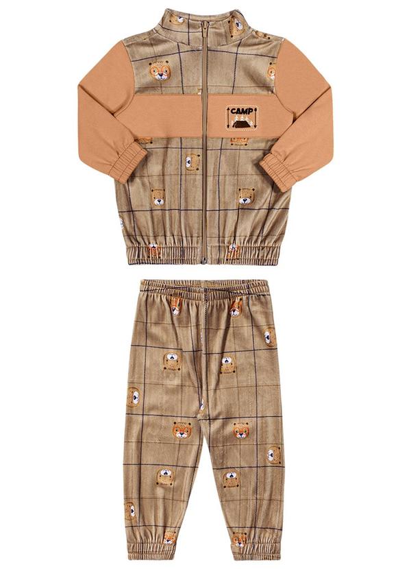 Alenice - Conjunto Urso Acampamento Menino Bege