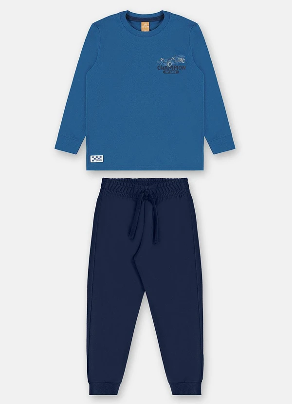 Up Baby - Conjunto Winner Camiseta Calça Azul 3