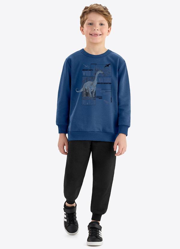 Rovi Kids - Kit Conjunto Blusão com Calça Azul