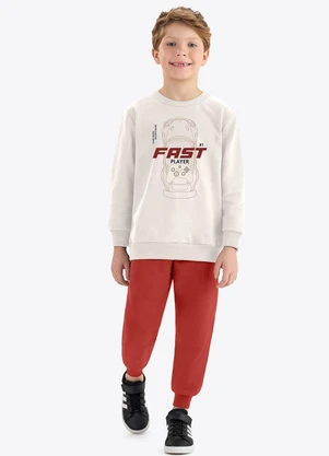 Rovi Kids - Kit Conjunto Blusão com Calça Bege - ROVI KIDS