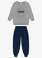 Rovi Kids - Kit Conjunto Blusão com Calça Marrom  - variação: Cinza