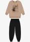 Rovi Kids - Kit Conjunto Blusão com Calça Marrom - variação: Marrom