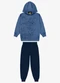 Rovi Kids - Kit Conjunto Blusão com Capuz e Calça Azul - variação: Azul