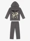 Rovi Kids - Kit Conjunto Blusão com Capuz e Calça Amarelo - variação: Cinza
