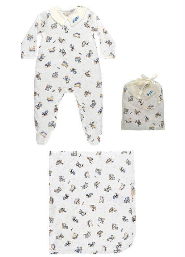 Up Baby - Kit Saída Maternidade Bebê Menino Branco