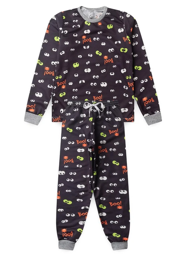 Atelie da Crianca - Moletom Infantil Boo Preto