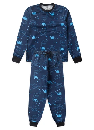 Atelie da Crianca - Moletom Infantil Dino Azul - ATELIE DA CRIANCA