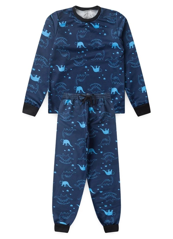 Atelie da Crianca - Moletom Infantil Dino Azul