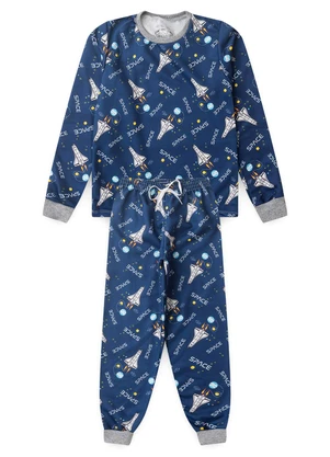 Atelie da Crianca - Moletom Infantil Foguete Azul Escuro - ATELIE DA CRIANCA