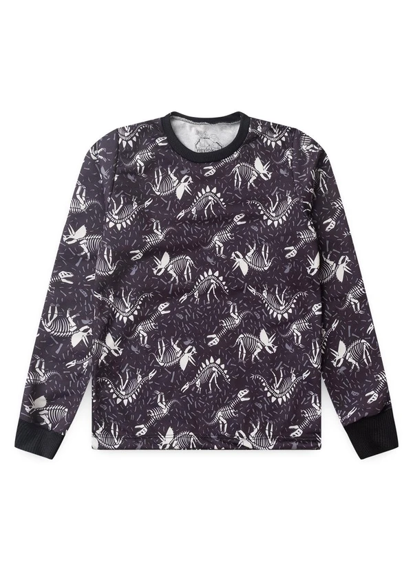 Atelie da Crianca - Moletom Infantil Fossil Preto 2