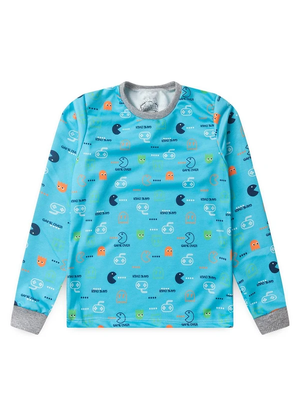 Atelie da Crianca - Moletom Infantil Game Azul Claro 2