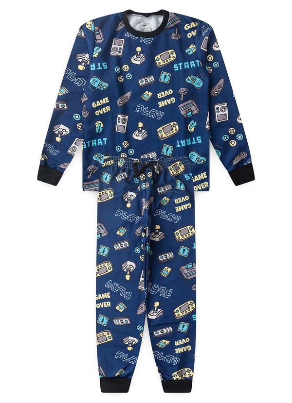 Atelie da Crianca - Moletom Infantil Game Azul Escuro 1