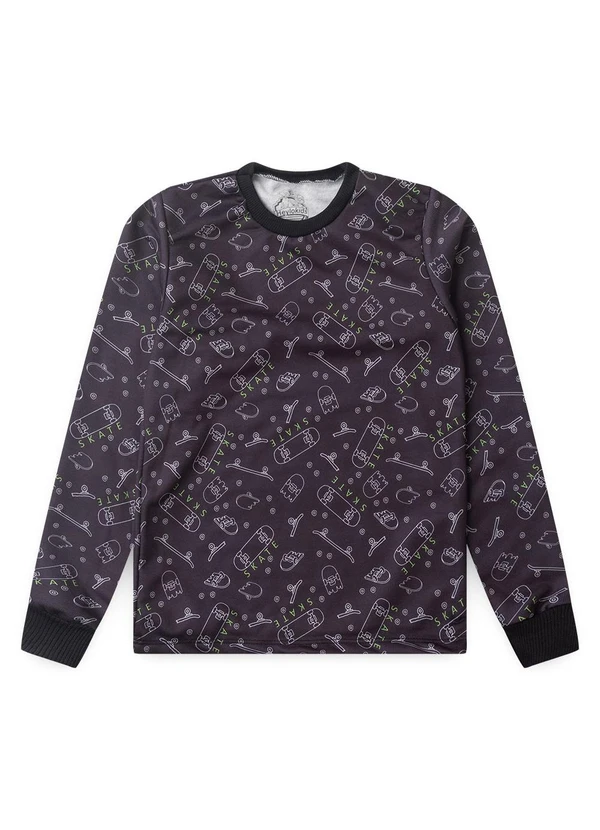 Atelie da Crianca - Moletom Infantil Skate Preto 2