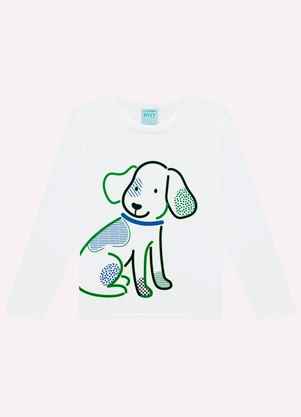 Kyly - Pijama Infantil Menino Cachorrinho Branco - KYLY