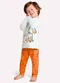 Kyly - Pijama Infantil Menino Cachorrinho Branco - variação: Cinza
