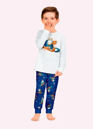 Kyly - Pijama Infantil Menino Coelhinho Branco - KYLY