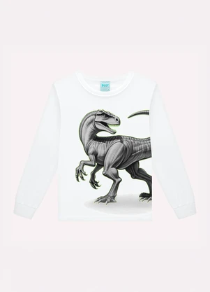 Kyly - Pijama Infantil Menino Dinossauro Branco - KYLY