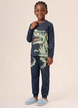 Brandili - Pijama Infantil Menino em Malha Cinza - BRANDILI