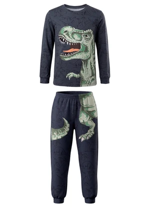 Brandili - Pijama Infantil Menino em Malha Cinza - BRANDILI