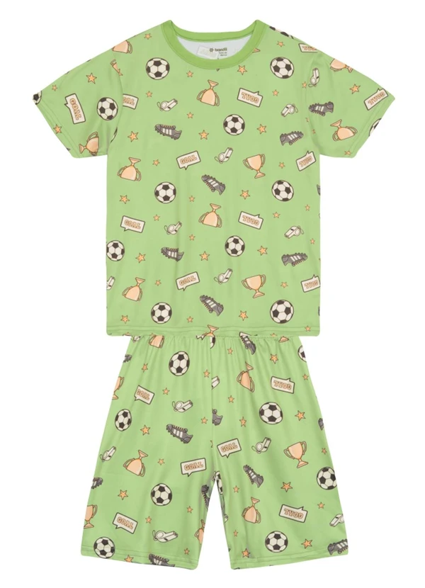 Brandili - Pijama Infantil Menino em Malha Verde