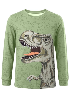 Brandili - Pijama Infantil Menino em Malha Verde - BRANDILI