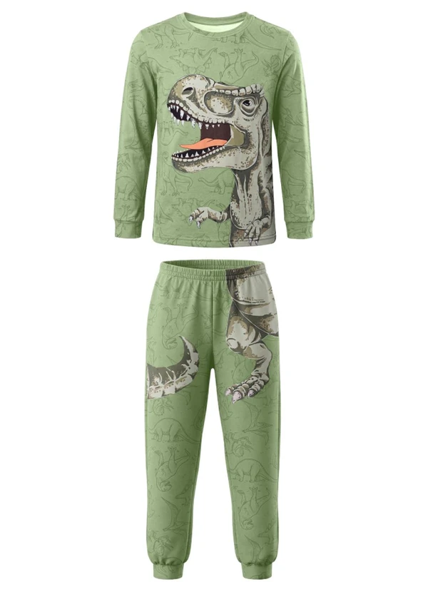 Brandili - Pijama Infantil Menino em Malha Verde