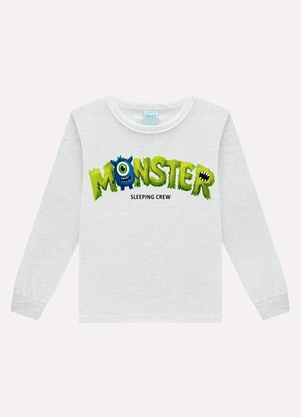 Kyly - Pijama Infantil Menino Lettering Cinza - KYLY