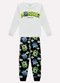 Kyly - Pijama Infantil Menino Lettering Azul - variação: Cinza