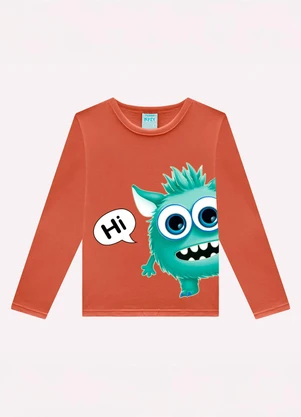 Kyly - Pijama Infantil Menino Monstrinhos Laranja - KYLY
