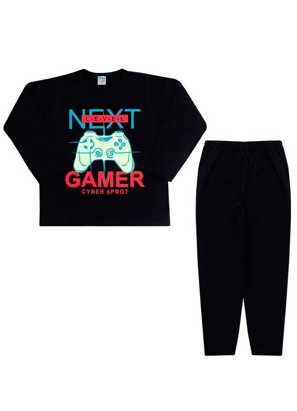 Galerinha - Pijama Infantil Meninos Preto