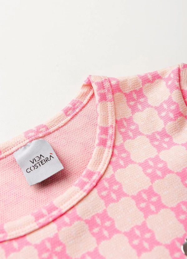 Vida Costeira - Vestido Infantil Feminino em Jacquard Quadriculado 4