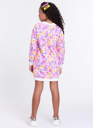 Vida Costeira - Vestido Sublimado Infantil Flowers Lilás - VIDA COSTEIRA