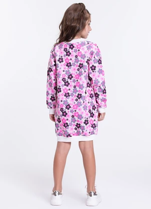 Vida Costeira - Vestido Sublimado Infantil Flowers Preto - VIDA COSTEIRA