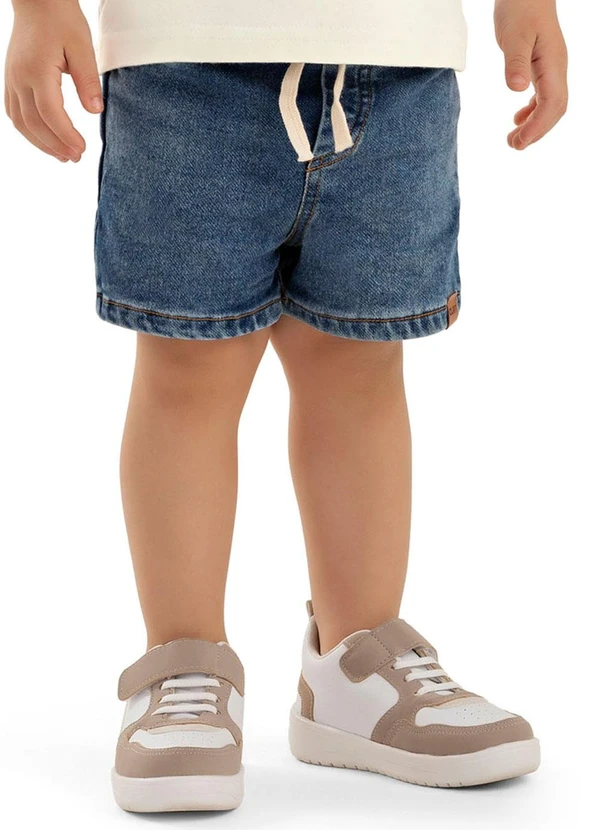 Colorittá - Bermuda Infantil Menino Jeans Moletom Azul
