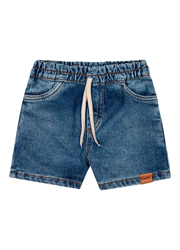 Colorittá - Bermuda Infantil Menino Jeans Moletom Azul 3