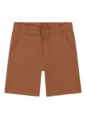 Colorittá - Bermuda Infantil Menino Sarja Marrom - COLORITTÁ