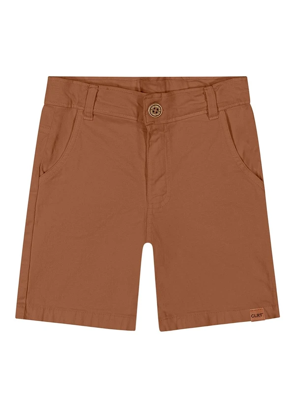 Colorittá - Bermuda Infantil Menino Sarja Marrom